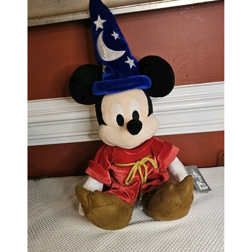 Disney Parks Fantasia Sorcerer Mickey Mouse 22" Medium Plush - NWT (New With...